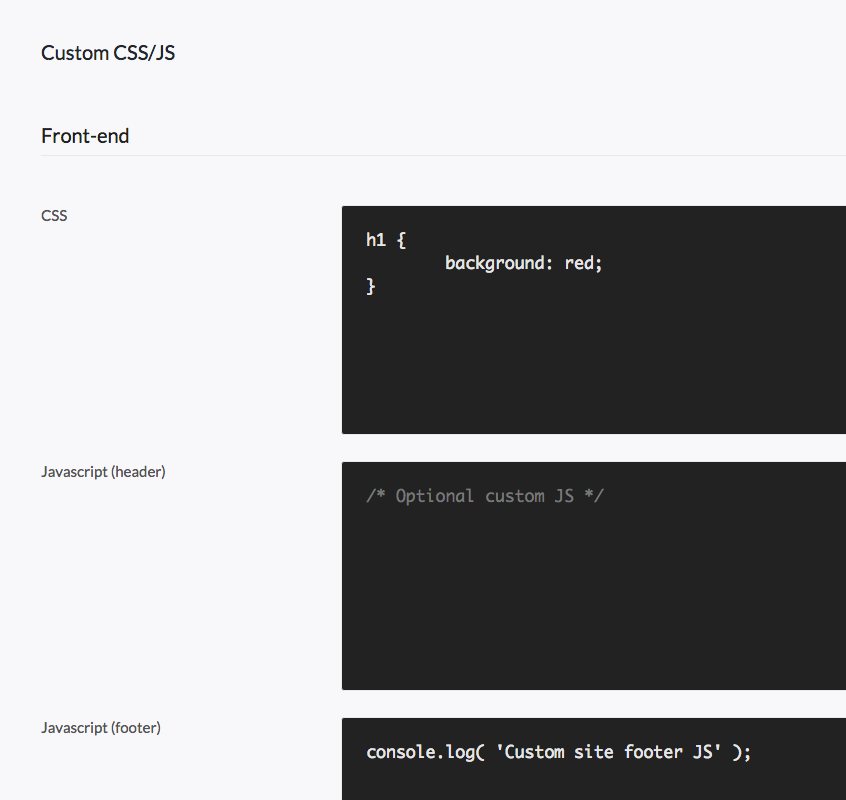 Custom CSS/JS Tool